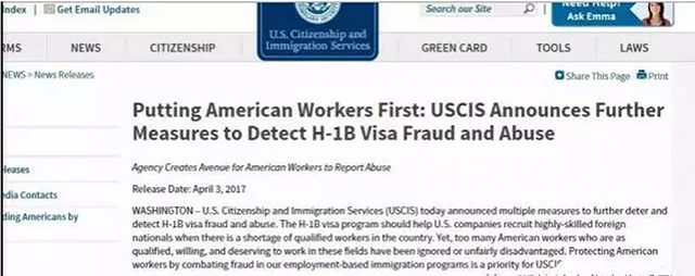 造假与滥用H1B签者将遣返或坐牢 造假与滥用H1B签者将遣返或坐牢