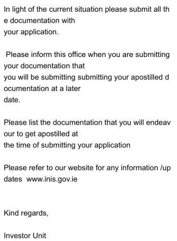 爱尔兰移民4月份递交的客户可先递交原始文件后补认证文件 爱尔兰移民4月份递交的客户可先递交原始文件后补认证文件