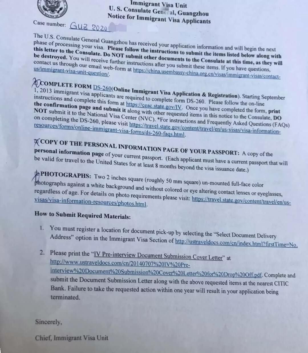 恭喜美成达客户X女士通过SB-1面签 恭喜美成达客户X女士通过SB-1面签